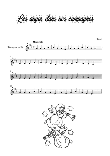 Les anges dans nos campagnes (for Trumpet)
