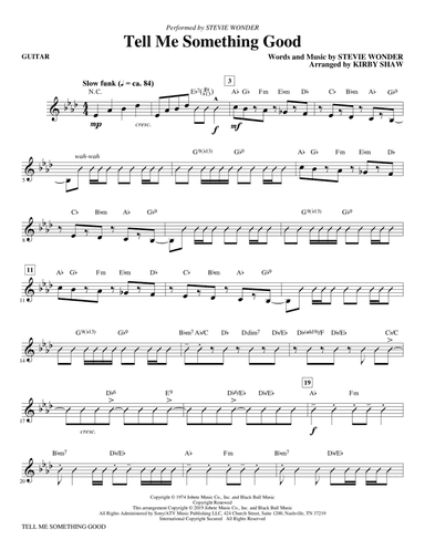 Tell Me Something Good (arr. Kirby Shaw) - Guitar