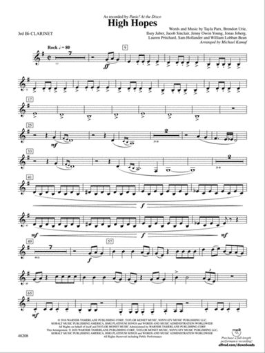 High Hopes: 3rd B-flat Clarinet