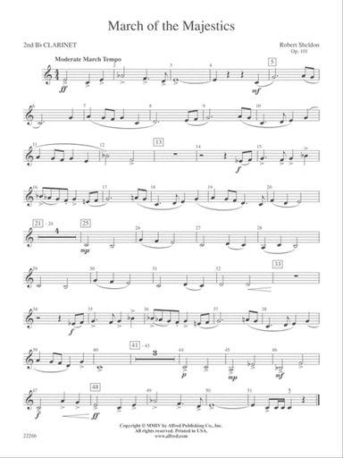 March of the Majestics: 2nd B-flat Clarinet