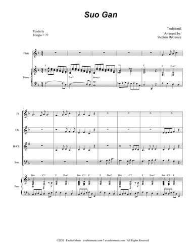 Suo Gan (Woodwind Quartet and Piano)