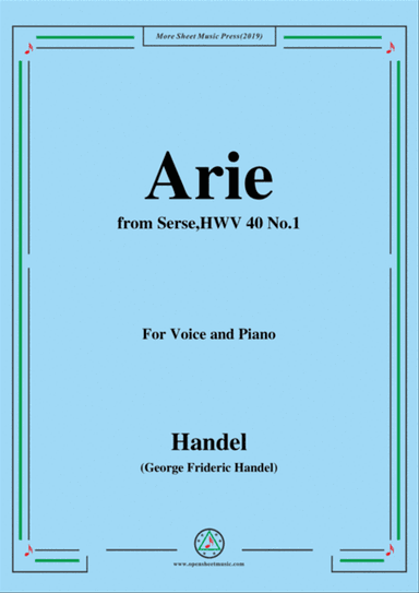 Handel-Arie,from Serse,HWV 40,No.1,for Voice&Piano