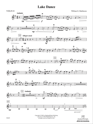 Lake Dance: 2nd Violin