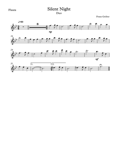Silent Night - Flute and Piano