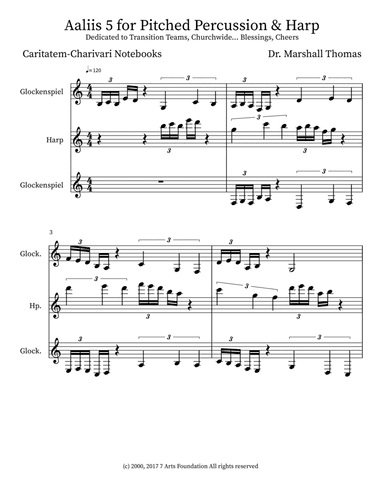 Aaliis 5 for Pitched Percussion & Harp