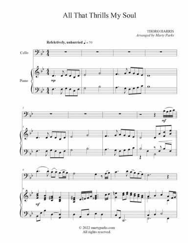 All That Thrills My Soul (Cello-Piano)