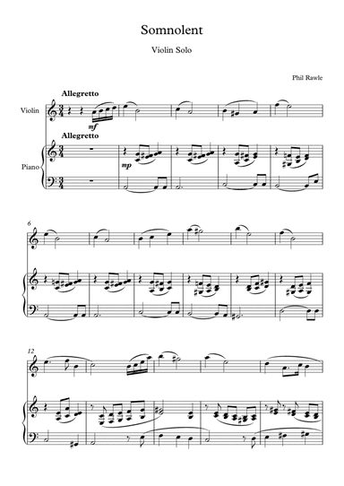 Somnolent - Violin Solo