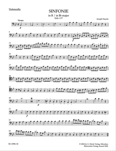 Symphony in B-flat major Hob. I:77