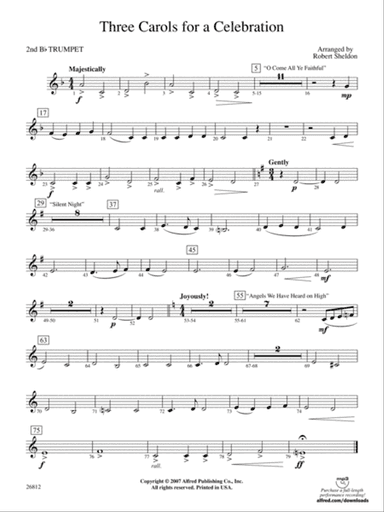Three Carols for a Celebration: 2nd B-flat Trumpet