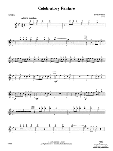 Celebratory Fanfare: Flute