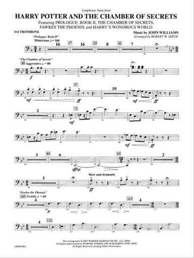 Harry Potter and the Chamber of Secrets, Symphonic Suite from: 3rd Trombone