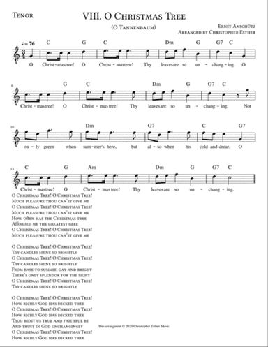 O Christmas Tree for Tenor Voice