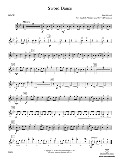 Sword Dance: Oboe