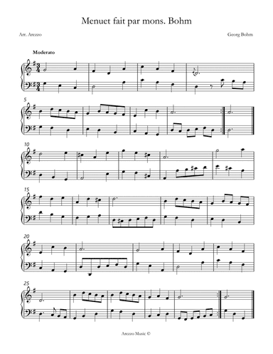 bach menuet fait par mons bohm