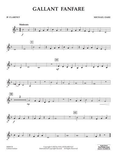Gallant Fanfare - Bb Clarinet