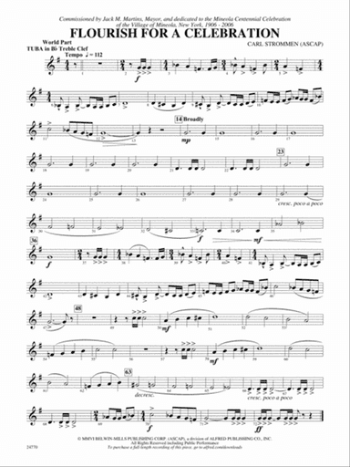 Flourish for a Celebration: (wp) B-flat Tuba T.C.