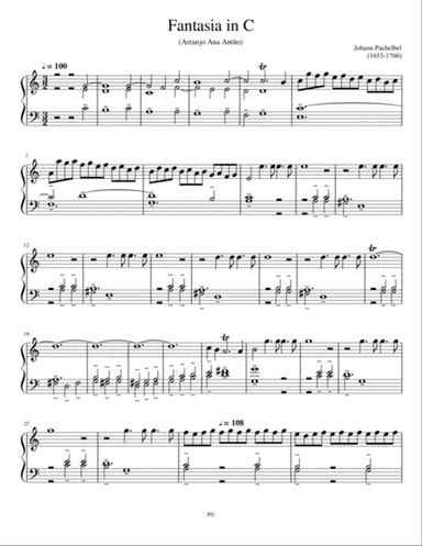 J. Pachelbel Fantasia in C, organ