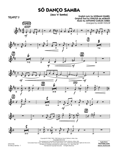Só Danço Samba (Jazz 'n' Samba) (arr. Mark Taylor) - Trumpet 3