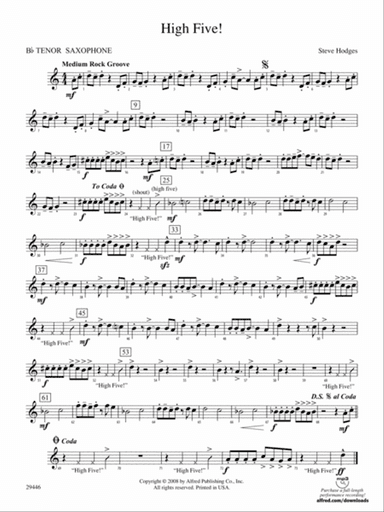 High Five!: B-flat Tenor Saxophone