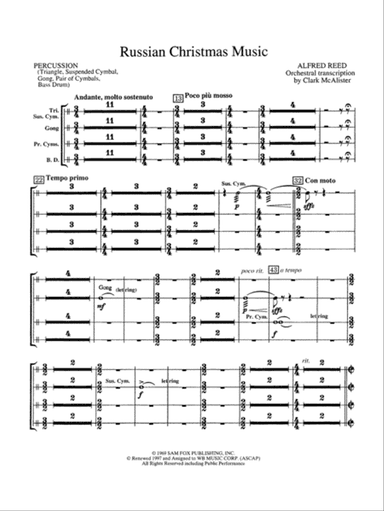 Russian Christmas Music: 1st Percussion