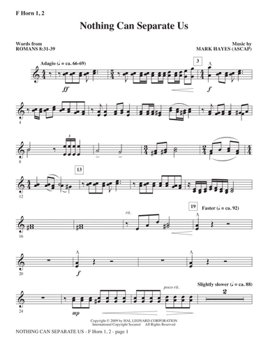 Nothing Can Separate Us - F Horn 1 & 2