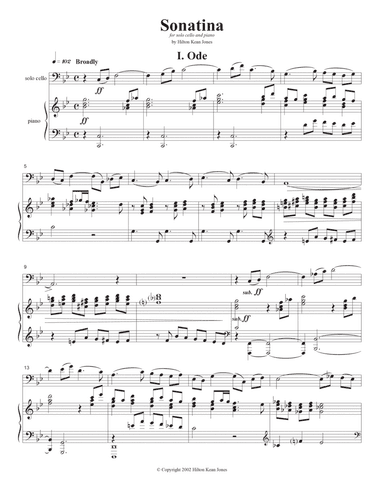 Sonatina for Cello & Piano