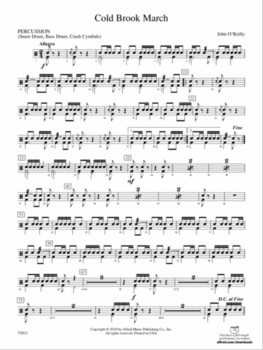 Cold Brook March: 1st Percussion