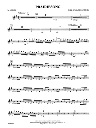 Prairiesong: 1st Violin