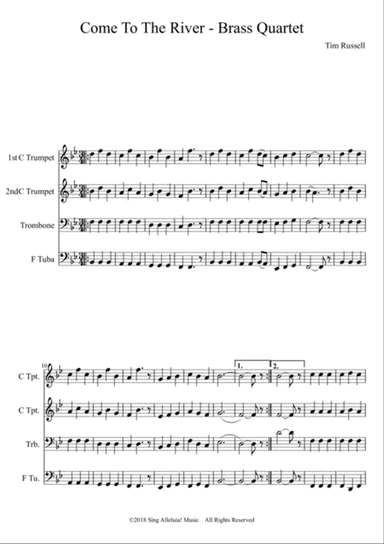 Come To The River - Brass Quartet
