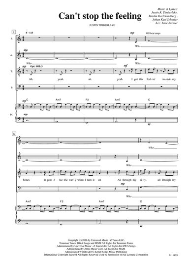 Can't Stop The Feeling from TROLLS