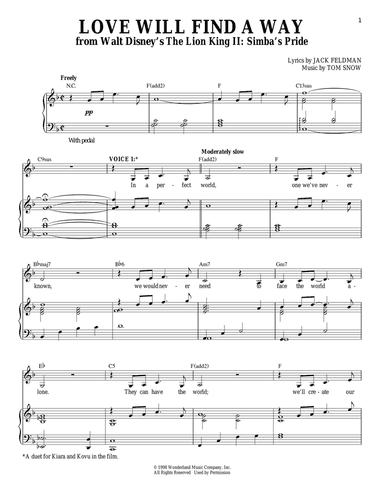 Love Will Find A Way (from The Lion King II: Simba's Pride)