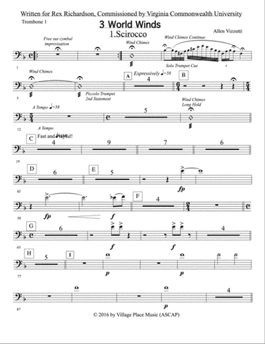Three World Winds: 1st Trombone