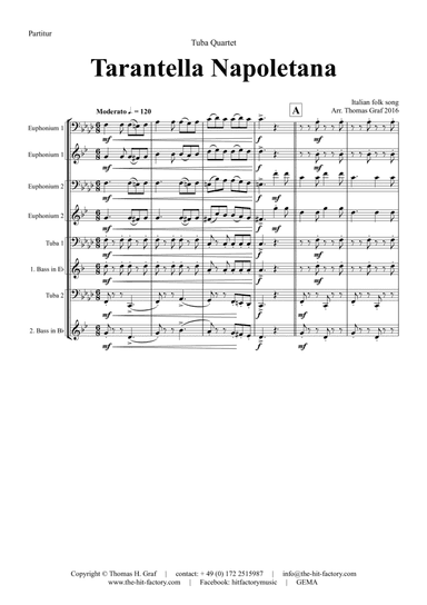 Tarantella Napoletana - Italian Folk Song - Low Brass Quartet/Tuba Quartet