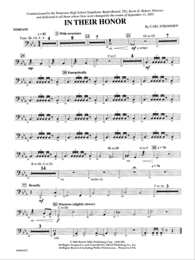 In Their Honor: Timpani