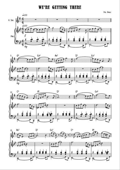 We're Getting There - Alto Sax solo