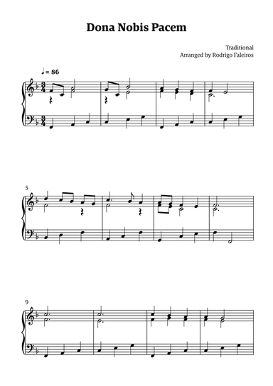 Dona Nobis Pacem - for piano
