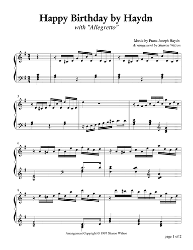 Happy Birthday by Haydn