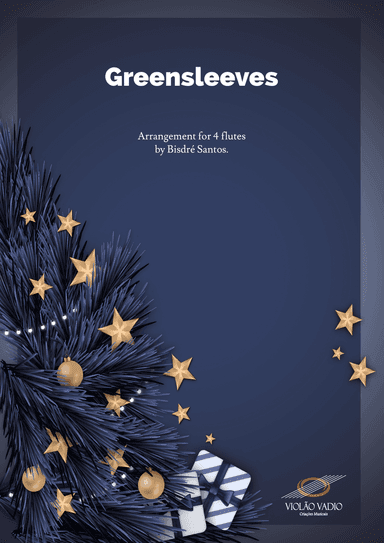 Greensleeves - 4 flutes - Score and parts