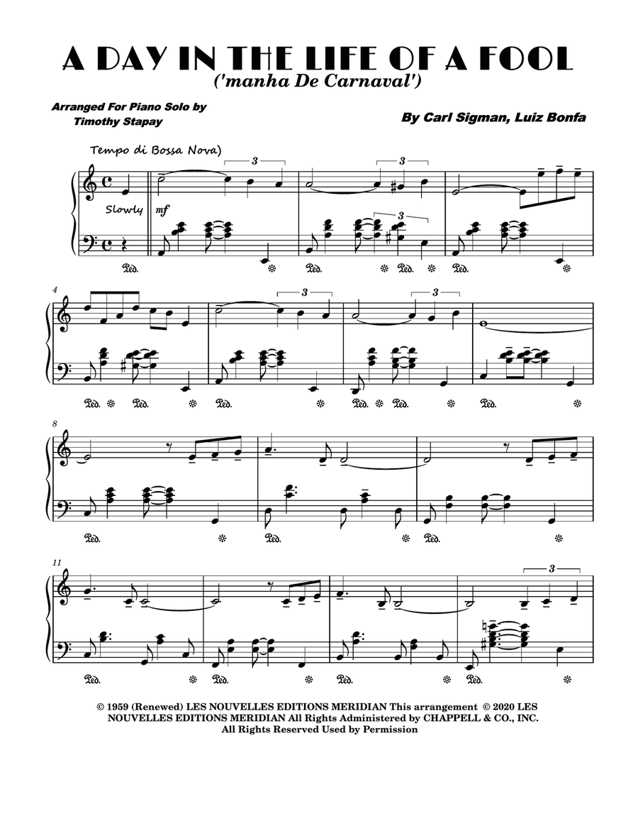 A Day In The Life Of A Fool (manha De Carnaval)