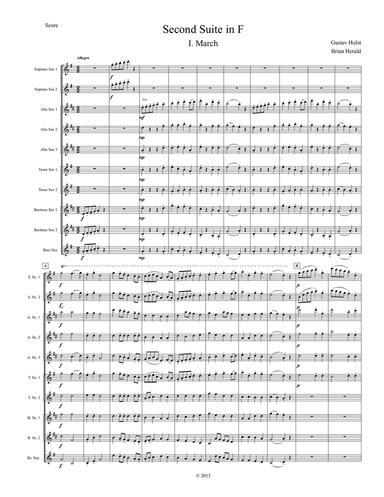 Second Suite in F for Saxophone Ensemble