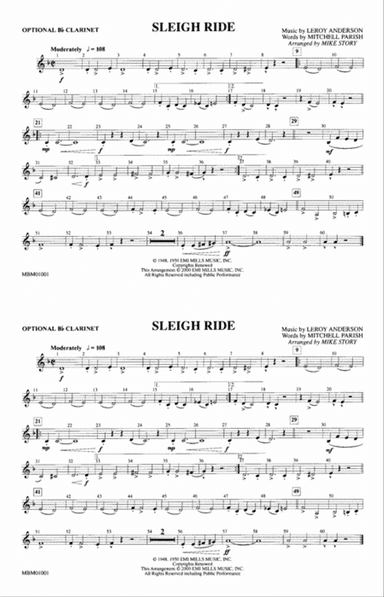Sleigh Ride: Optional Bb Clarinet