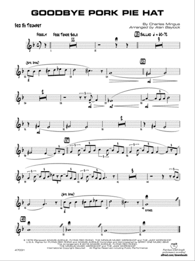 Goodbye Pork Pie Hat: 3rd B-flat Trumpet