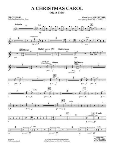 A Christmas Carol (Main Title) (arr. Robert Longfield) - Percussion 2