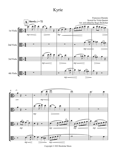 Kyrie (Durante) (Viola Quartet)