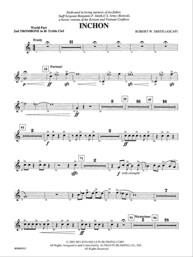 Inchon: (wp) 2nd B-flat Trombone T.C.