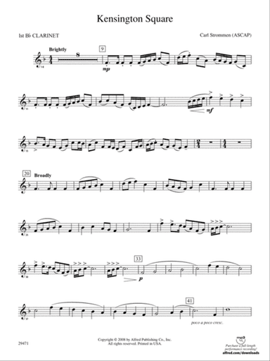 Kensington Square: 1st B-flat Clarinet