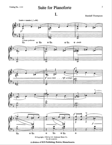 Suite for Piano (Downloadable)