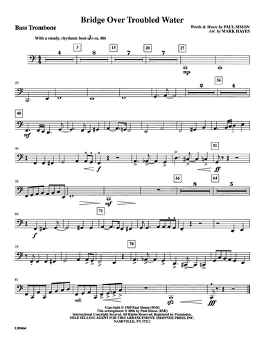 Bridge Over Troubled Water (arr. Mark Hayes) - Bass Trombone
