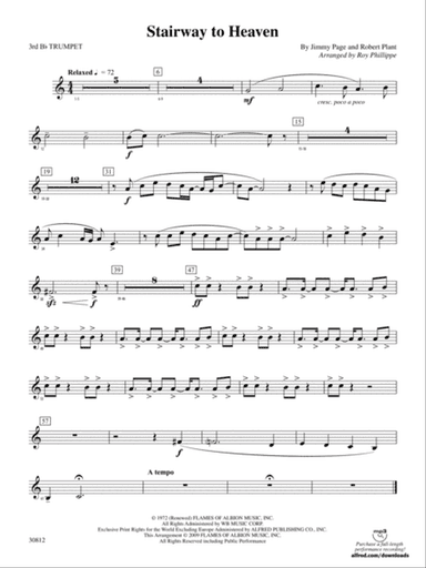 Stairway to Heaven: 3rd B-flat Trumpet