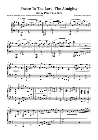 Praise To The Lord, The Almighty